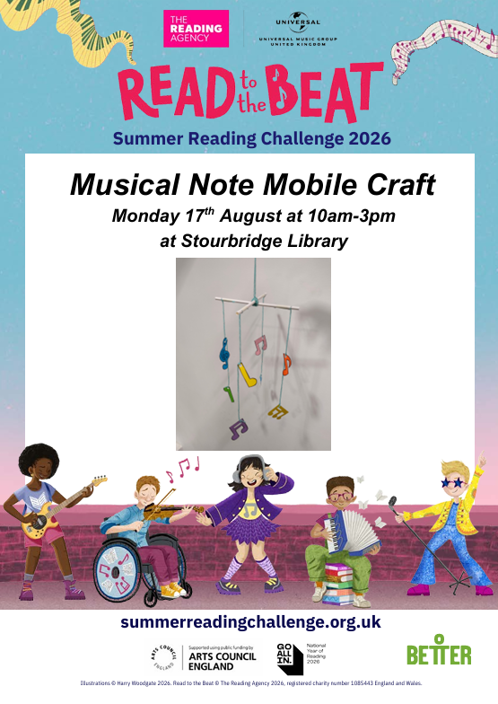 Stourbridge Library - Summer Reading Challenge: Musical Note Mobile